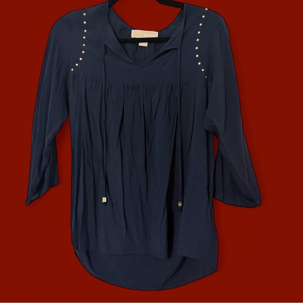 NAVY BLUE MICHEAL KORS TOP